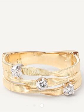 Marco Bicego MARRAKECH Gold Ring with Three Diamond Accents
